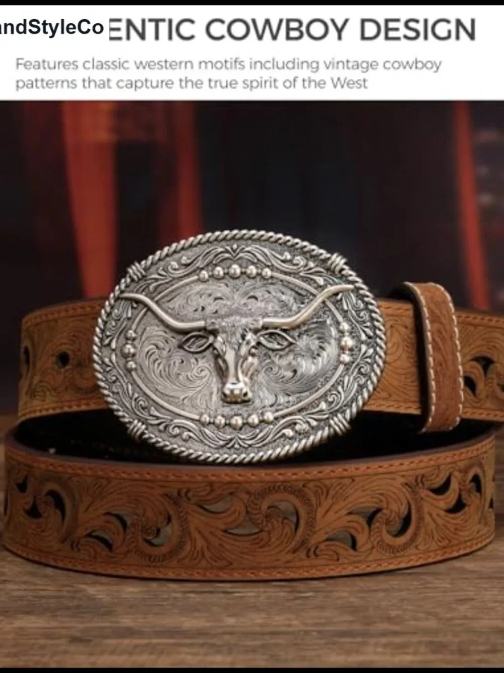 Vintage Longhorn Belt Buckle, Zinc Alloy, Western Belt Accessory, 1.5-Inch Fit,